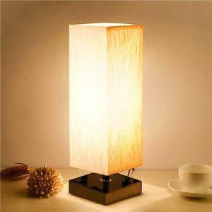 Small Table Lamp for Bedroom -Bedside Lamps for Nightstand Minimalist Office